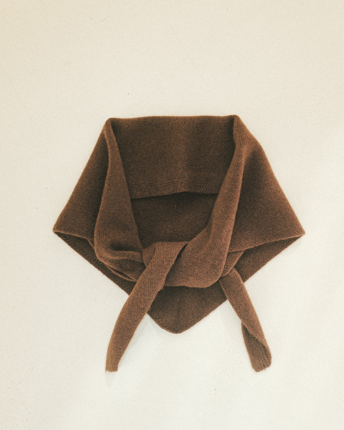 Merino Wool Triangle Scarf: Cocoa