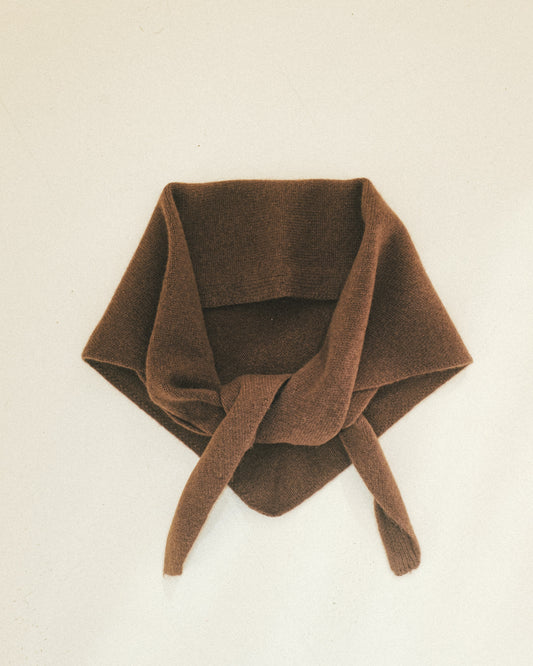 Merino Wool Triangle Scarf: Cocoa