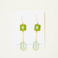 Peridot Glass Drop Earrings