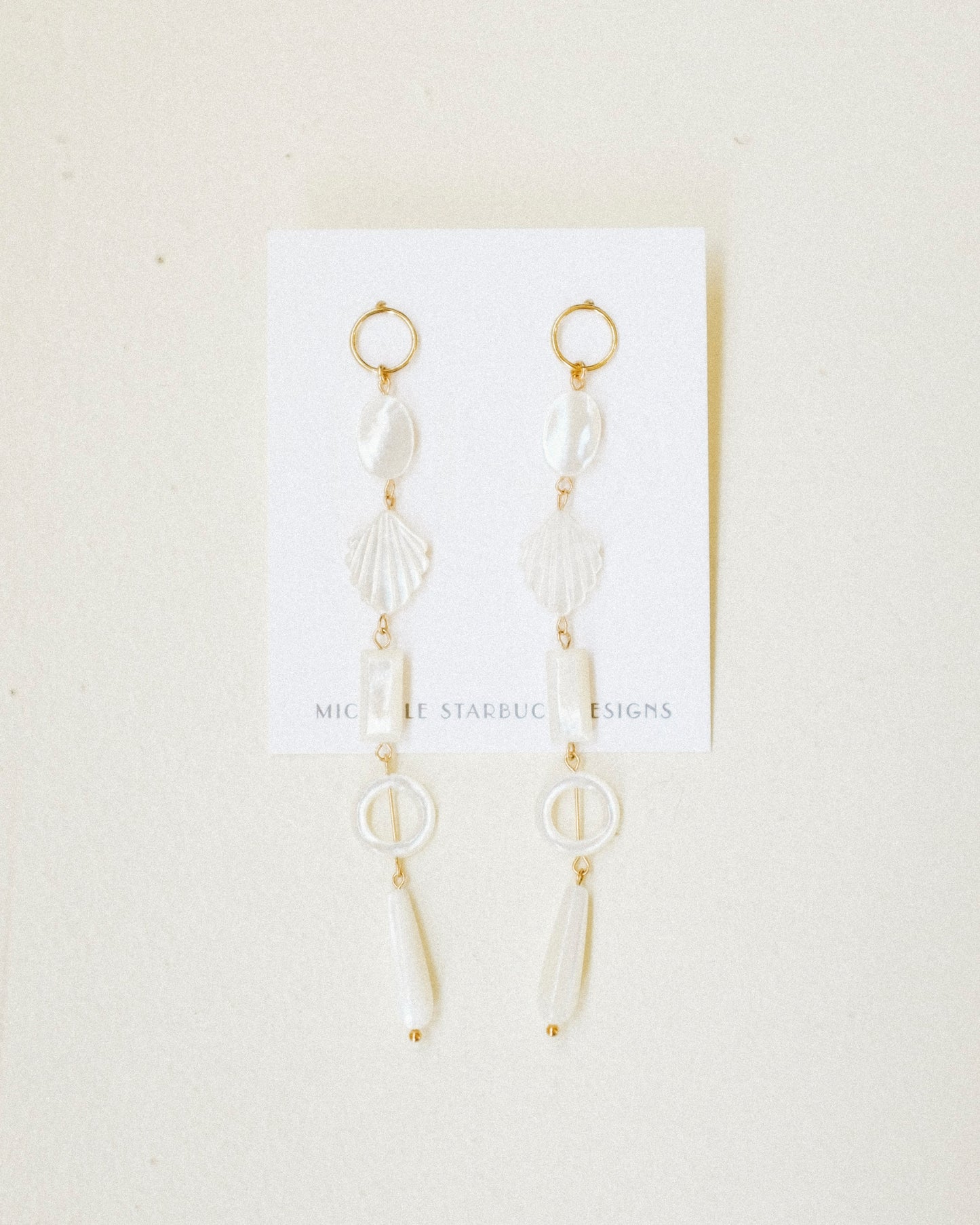 Mother of Pearl Charm Earrings