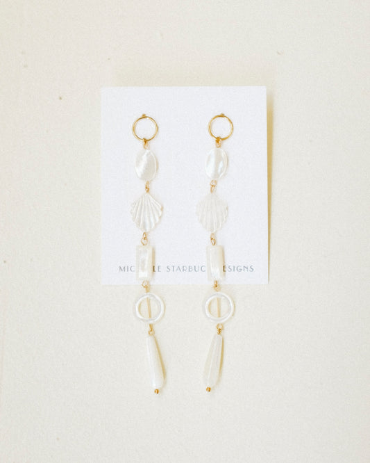 Mother of Pearl Charm Earrings