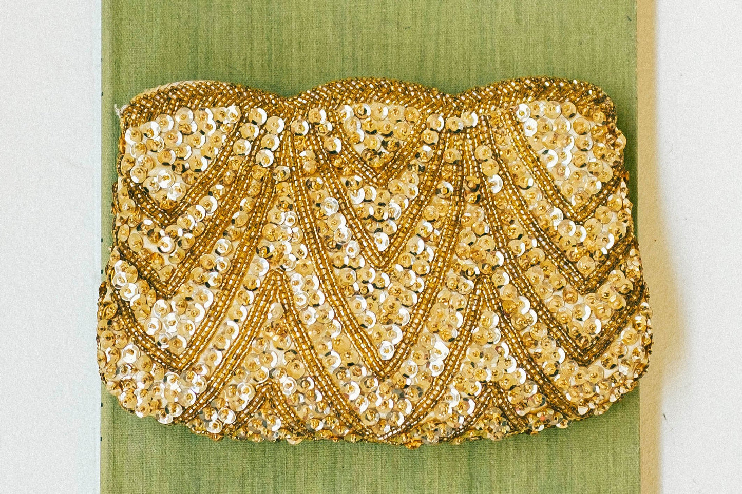 Gold Sequin Clutch