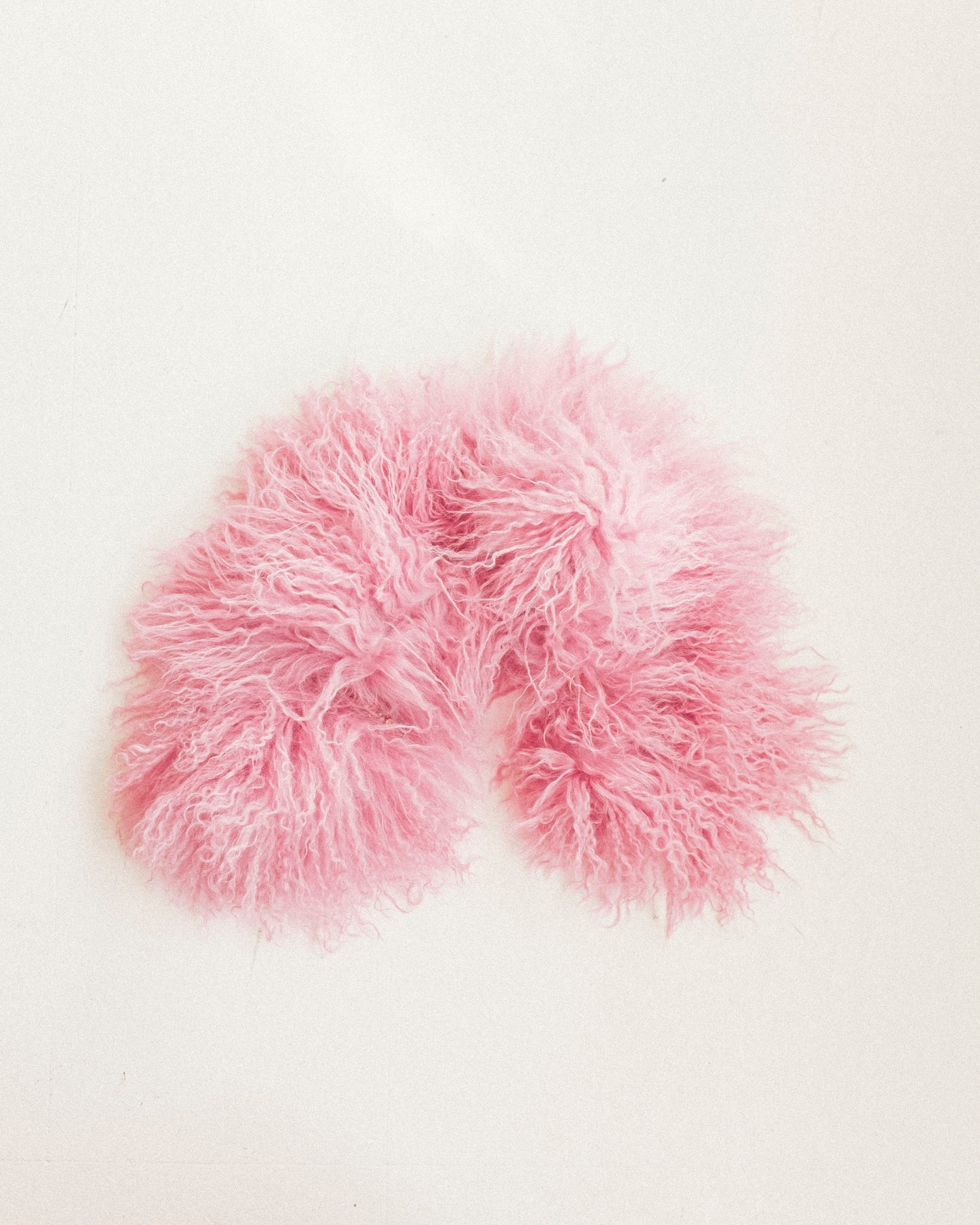 Dyed Sheepskin Collar - Bubblegum