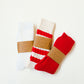 Ribbed Cotton High Socks - Cherry