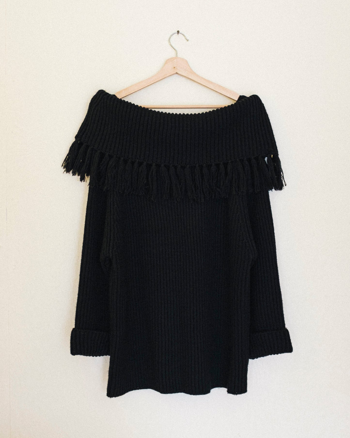 Coal Fringe Sweater