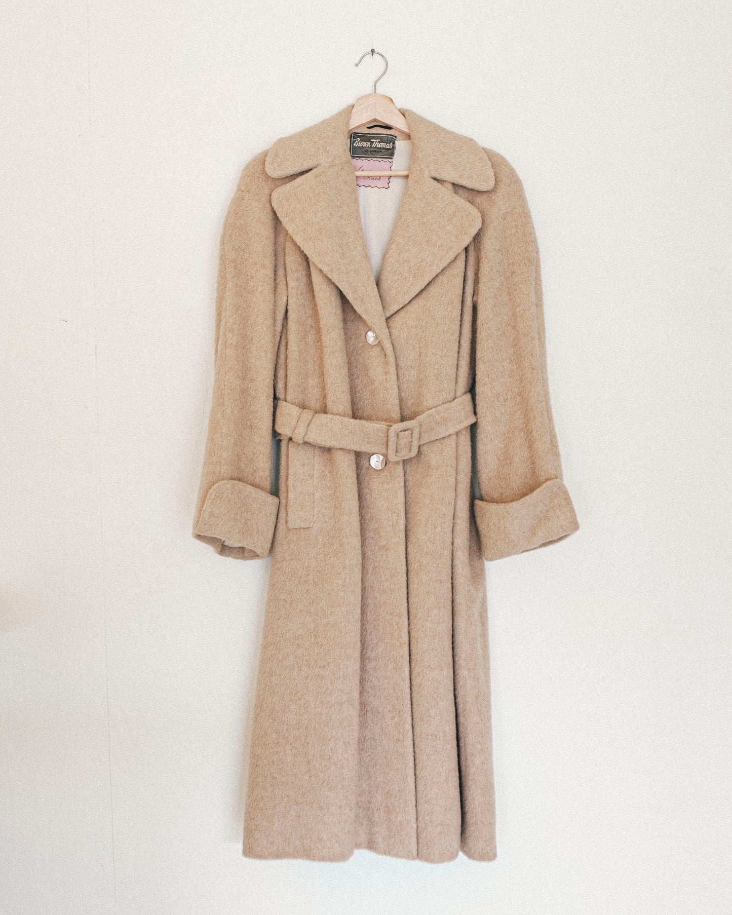 60's Llama Wool Trench Coat