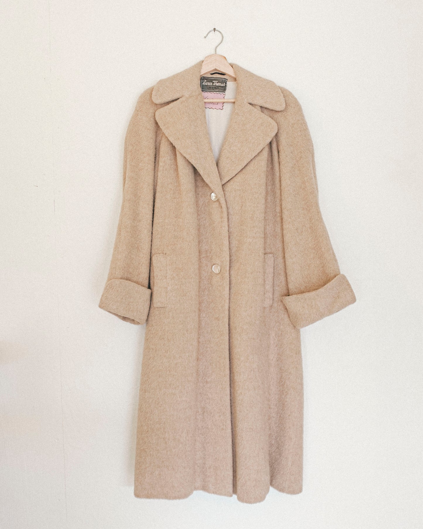 60's Llama Wool Trench Coat