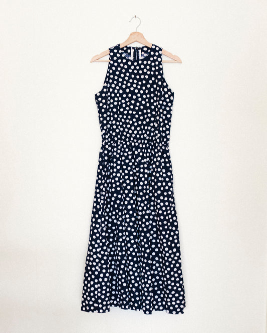 Navy Dot Dress