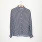 Navy Stripe Button Up