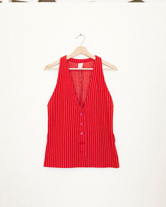 Poppy Stripe Vest