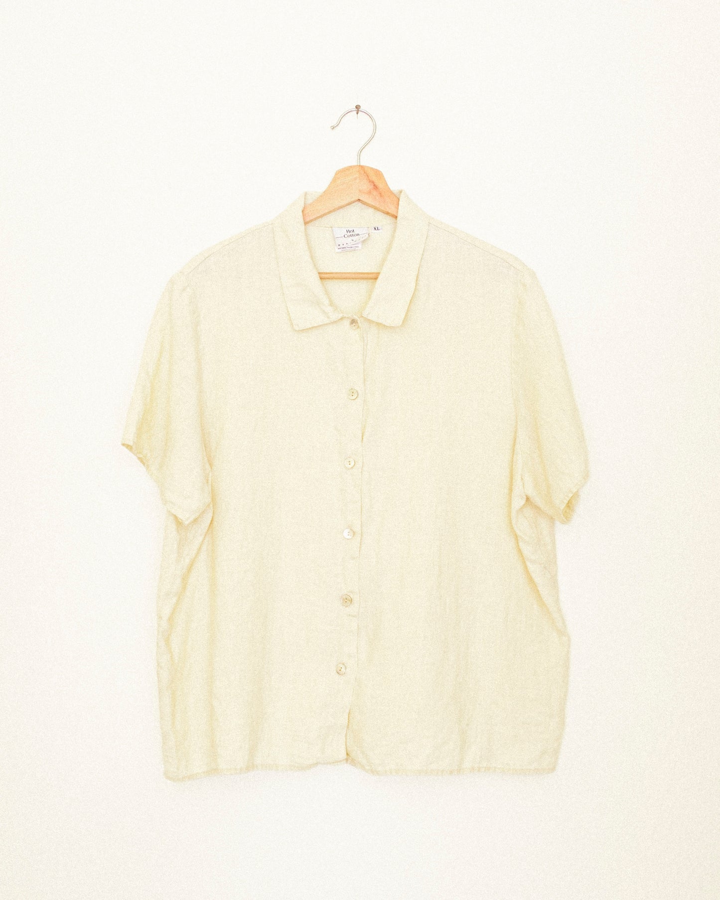 Vanilla Linen Button Up