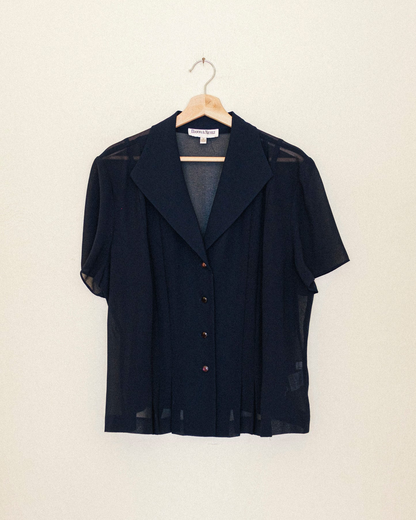 Navy Sheer Daytime Top