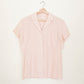 Peach Linen Button Up