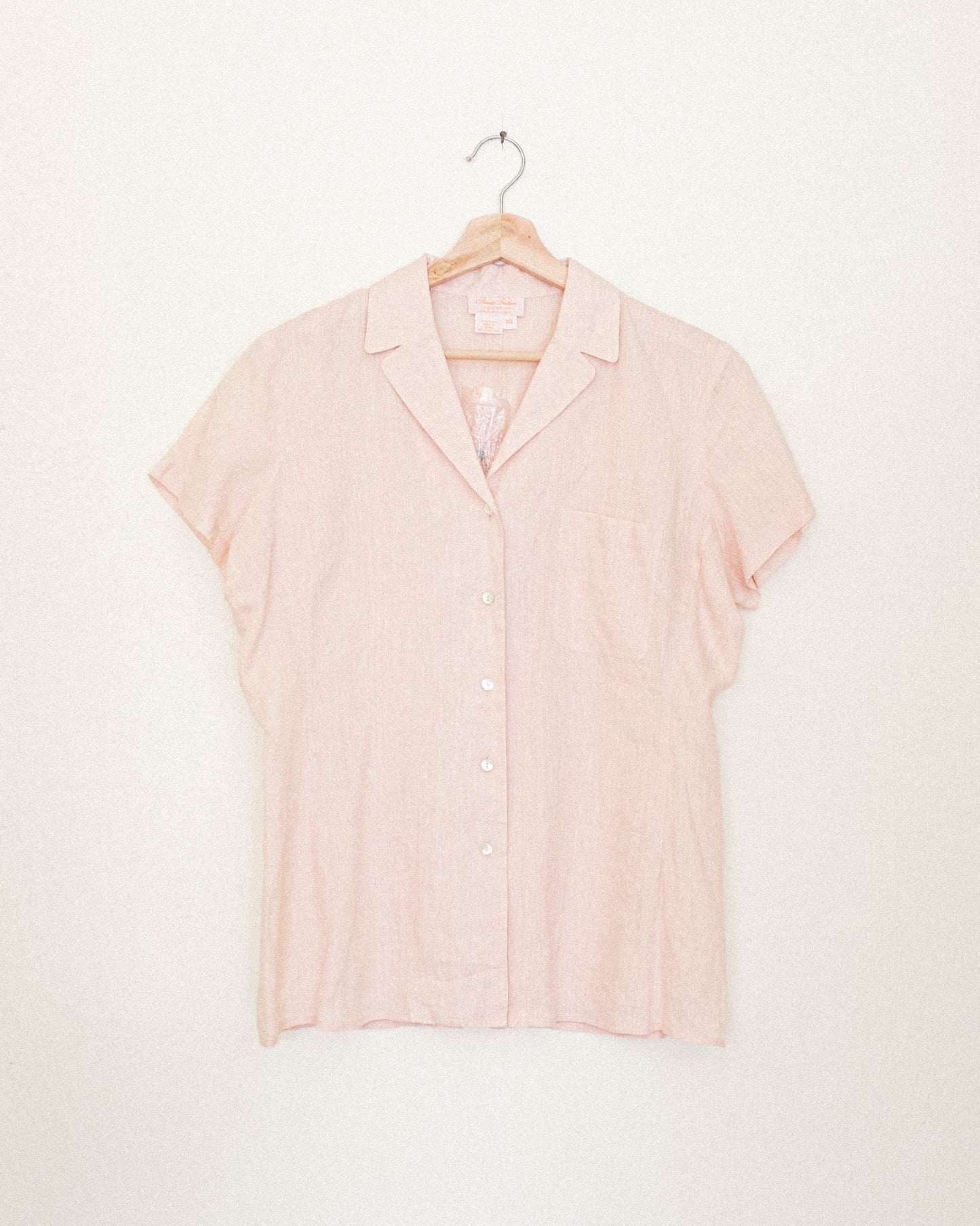 Peach Linen Button Up