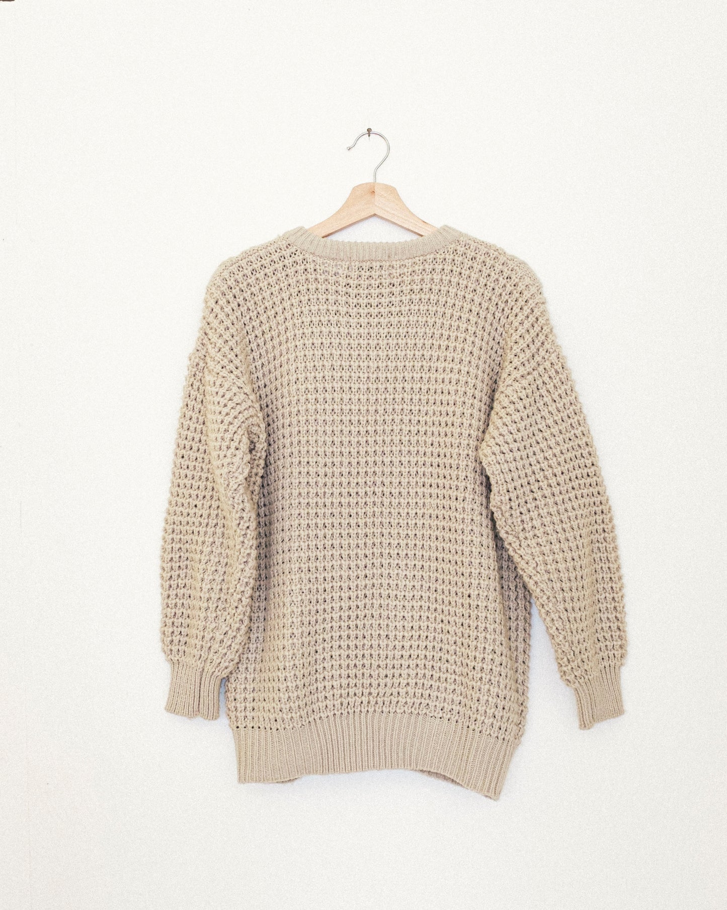 Beige Fisherman Cardigan