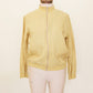 Mustard Linen Bomber Jacket