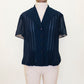 Navy Sheer Daytime Top