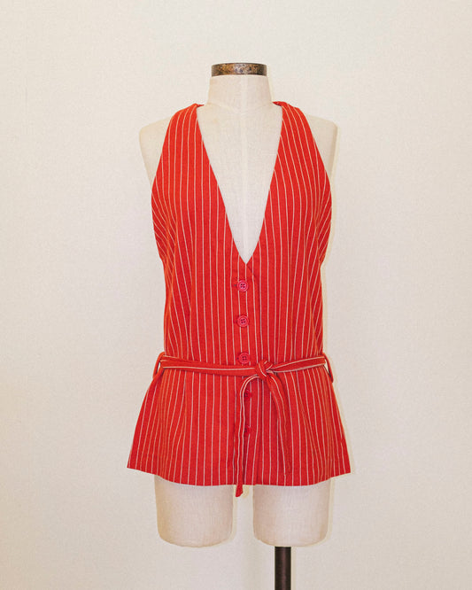 Poppy Stripe Vest