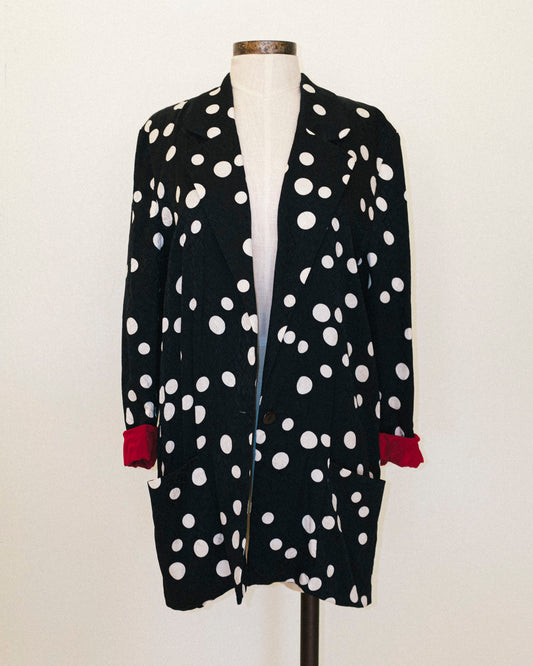 Dot Silk Blazer