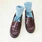 Ribbed Cotton High Socks - Sky