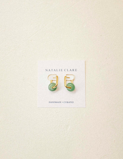 Aventurine Hoops