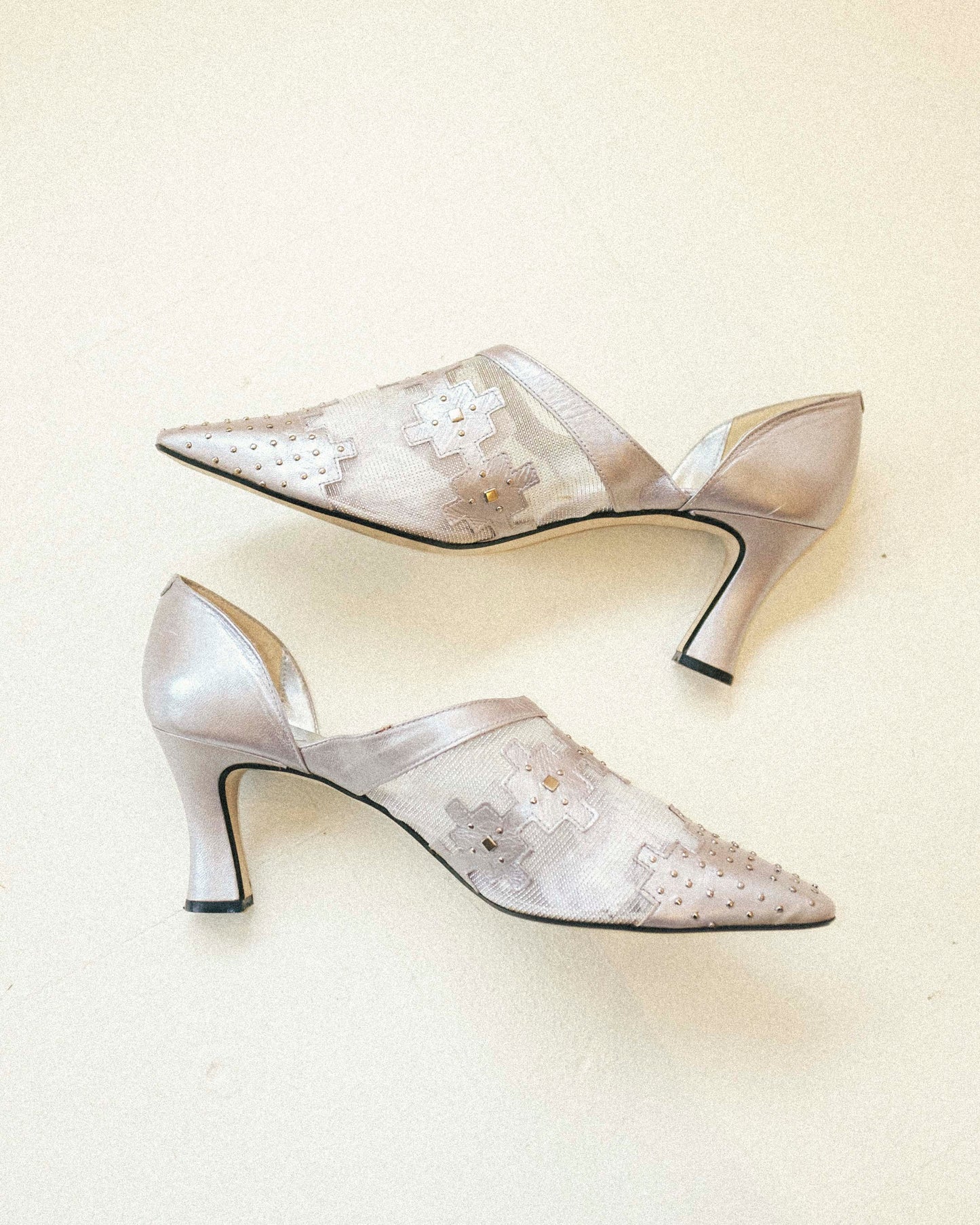 Silver Western Pumps 9