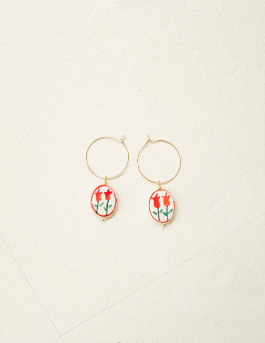 Tulip Hoop Earrings