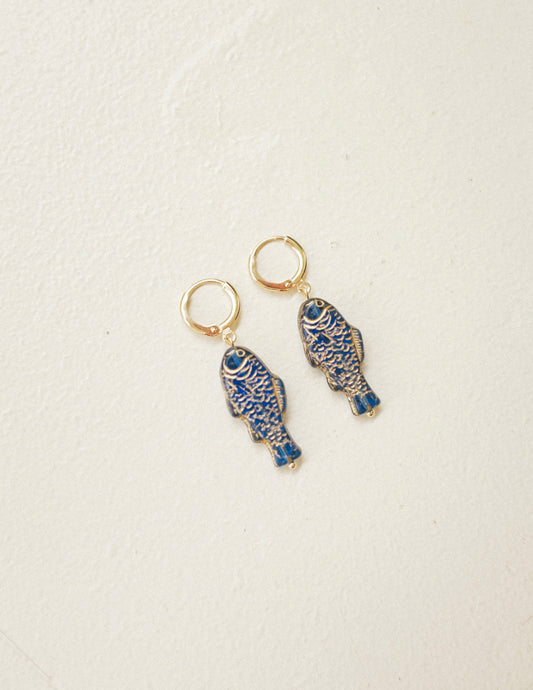 Blue Sardine Earrings