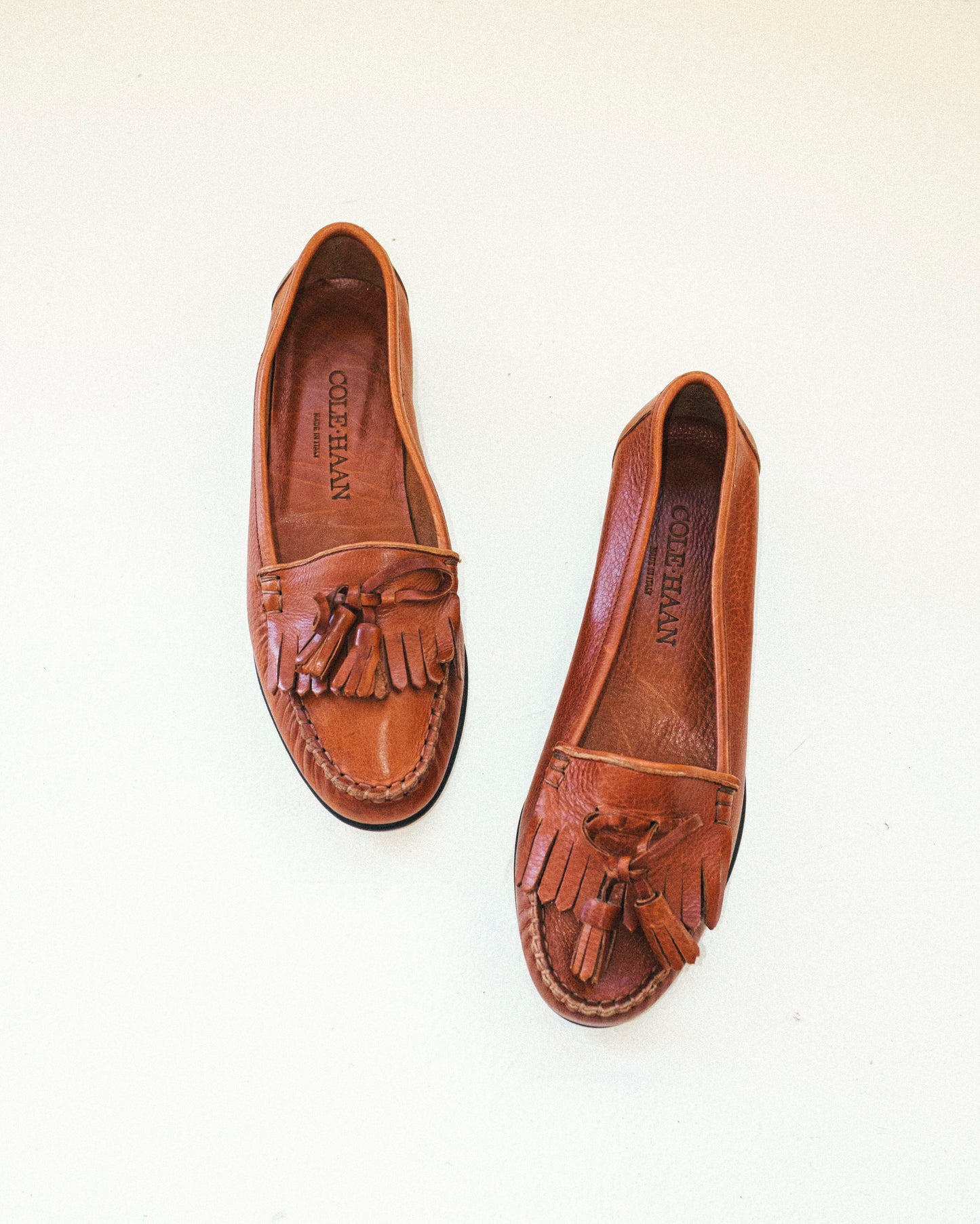 Cognac Tassel Loafer 5.5