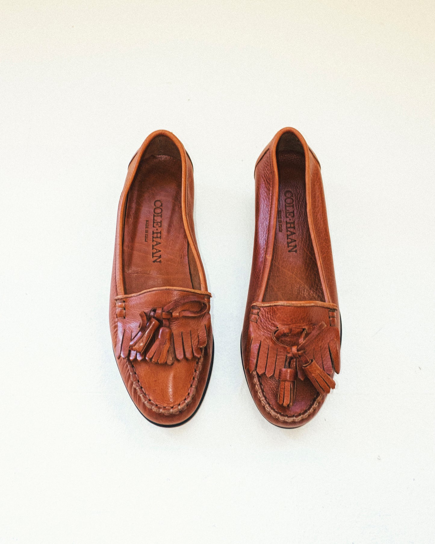 Cognac Tassel Loafer 5.5