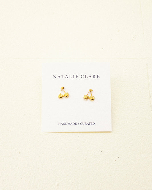 Gold Cherry Studs