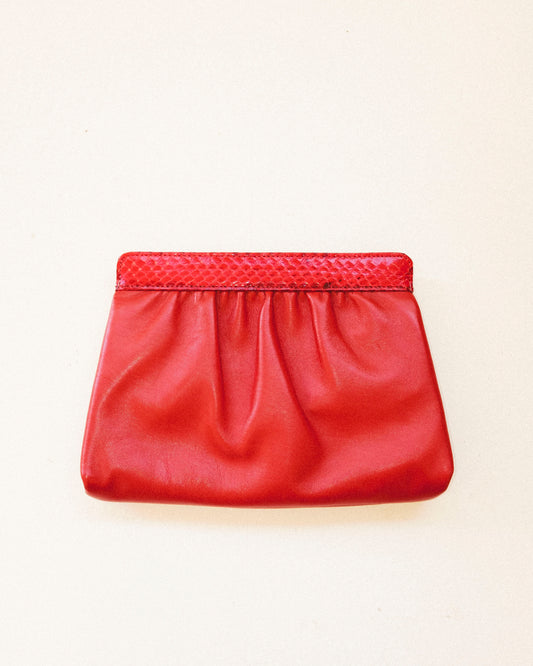 Bisous Leather Clutch