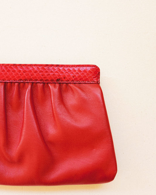 Bisous Leather Clutch