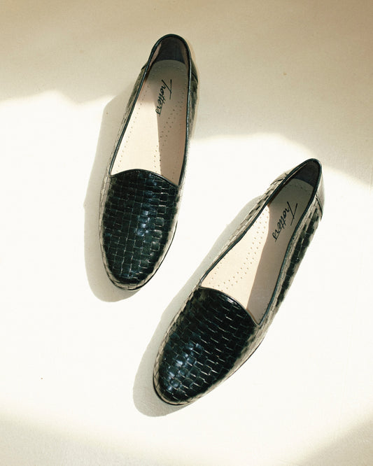 Woven Leather Loafers 7N