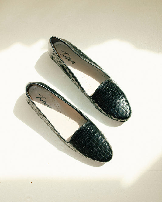 Woven Leather Loafers 7N