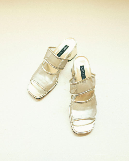 Gold Mesh Sandals 8.5