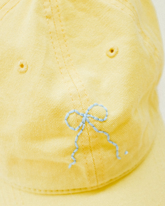 Embroidered Bow Cap