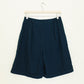 Navy Pleated Shorts