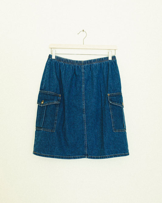 Denim Cargo Skirt