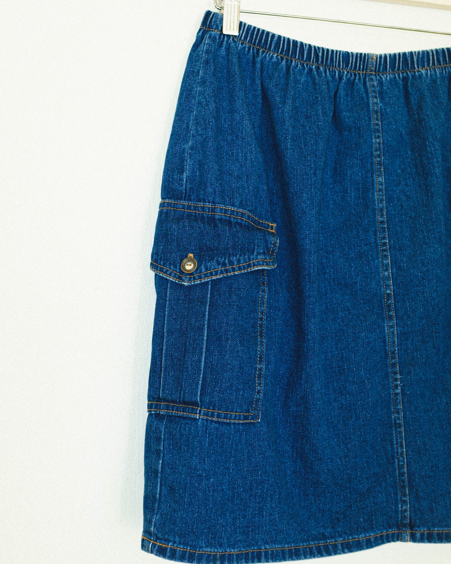 Denim Cargo Skirt