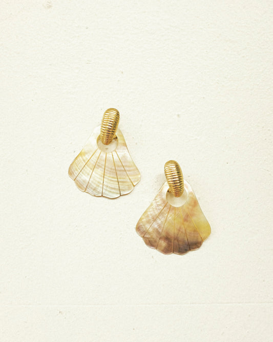 Pearl Fan Earrings