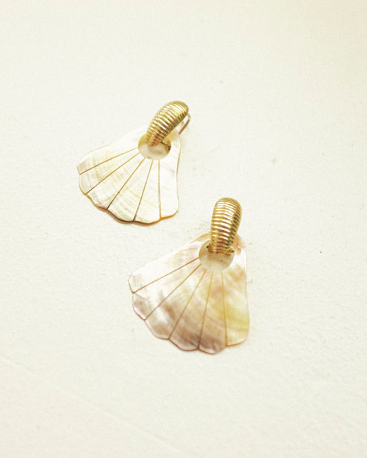 Pearl Fan Earrings