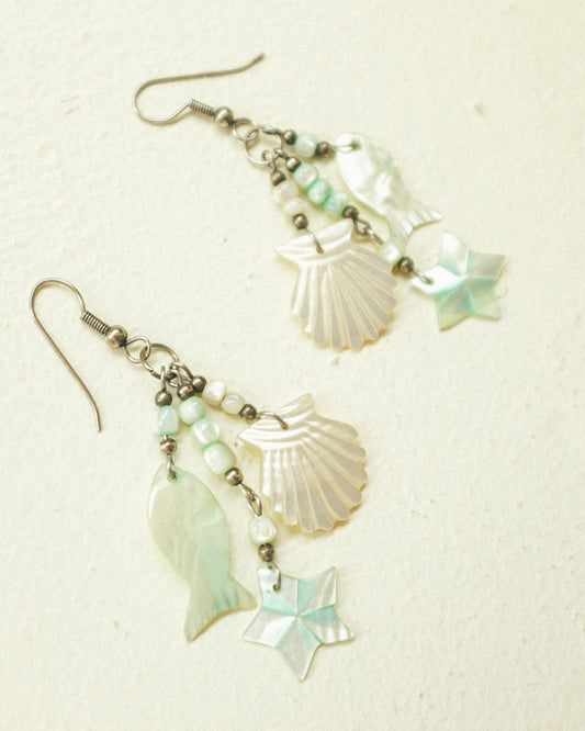 Aquamarine Charm Earrings