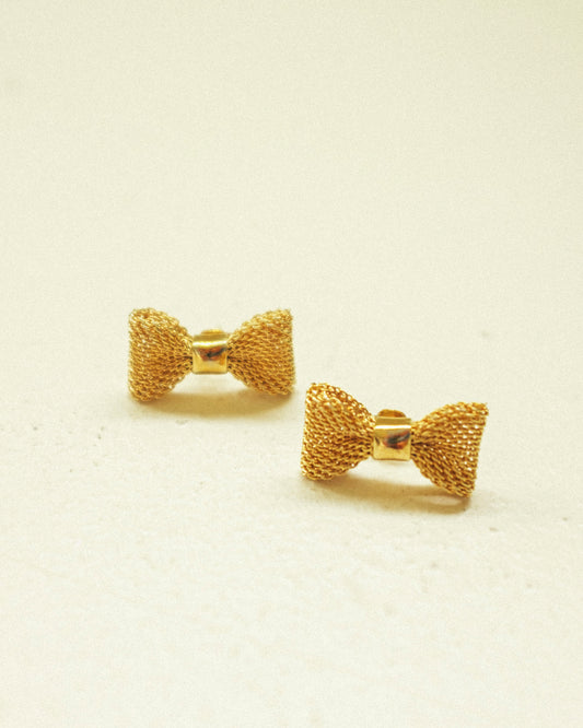 Mesh Bow Earrings