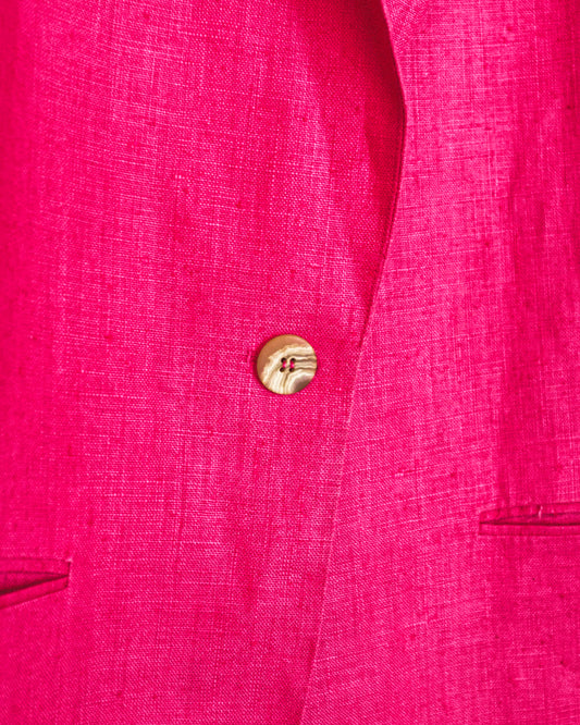 Pink Linen Blazer