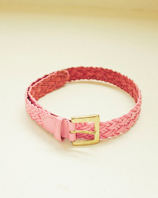 Pink Leather Belt