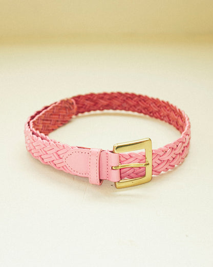 Pink Leather Belt
