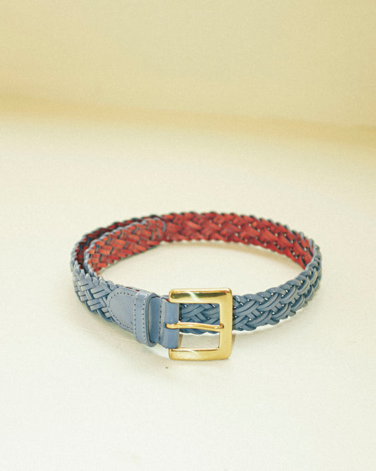 Blue Leather Belt