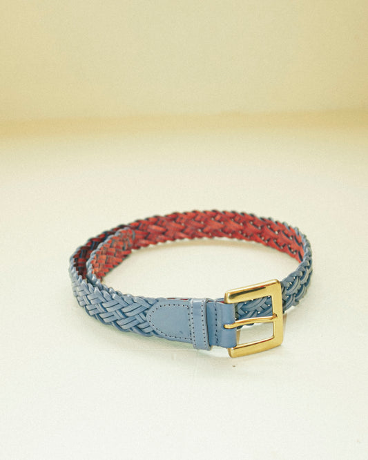 Blue Leather Belt