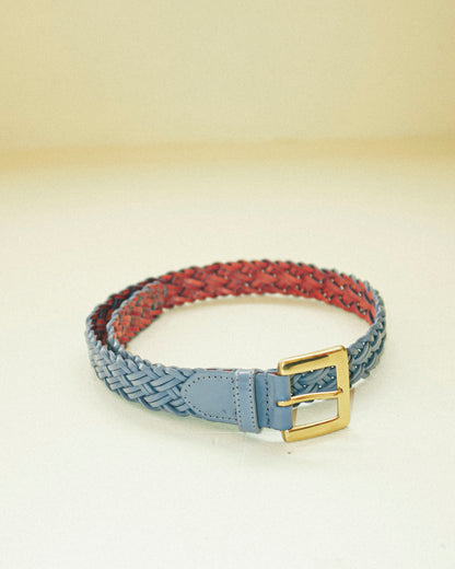 Blue Leather Belt
